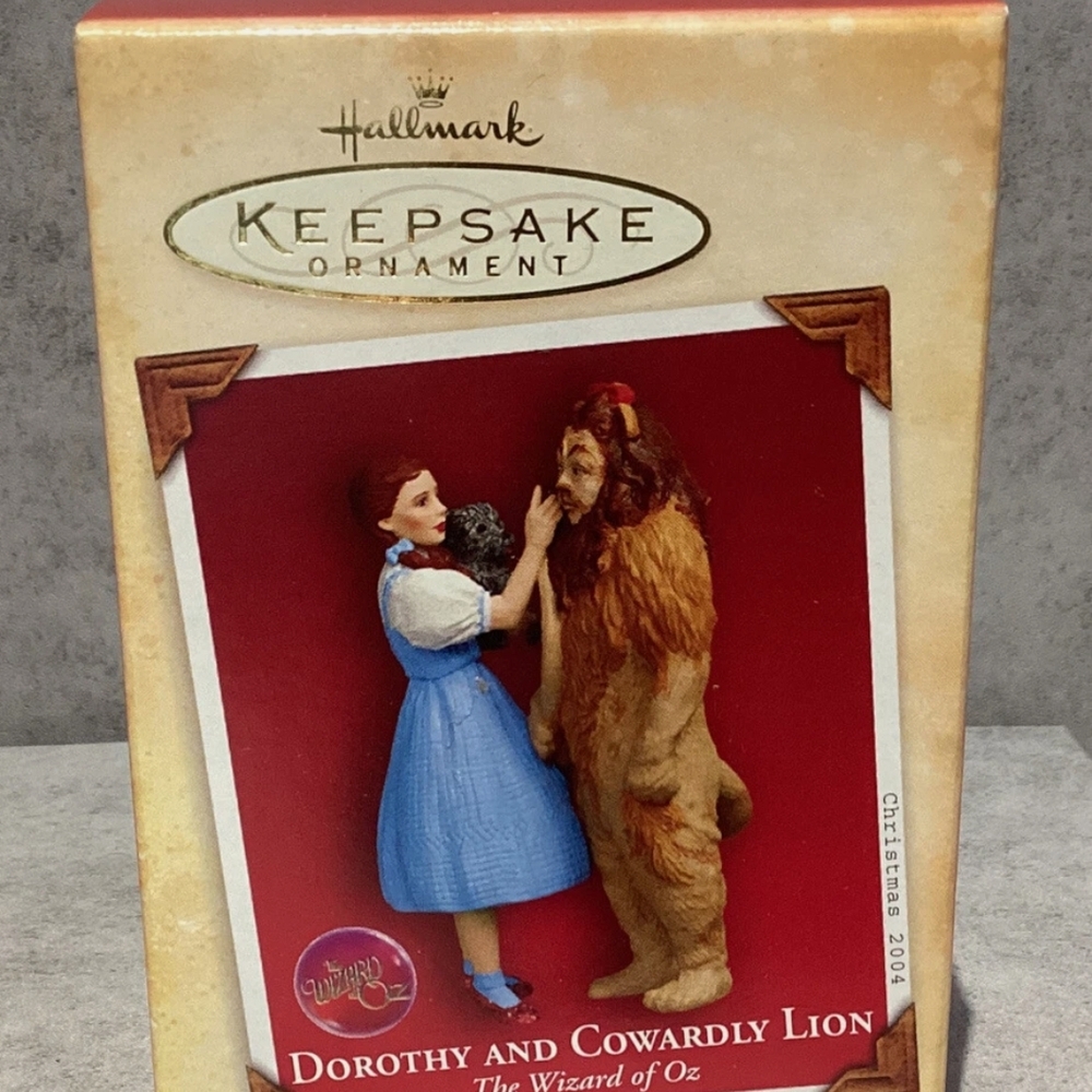 Hallmark Keepsake Dorothy and Lion Ornament - Blue and Brown